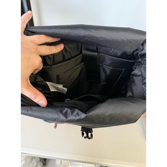 OAKLEY Utility Rolled Up Backpack Roll Top Bag Dull Onyx Red Y2k - Picture 10 of 14